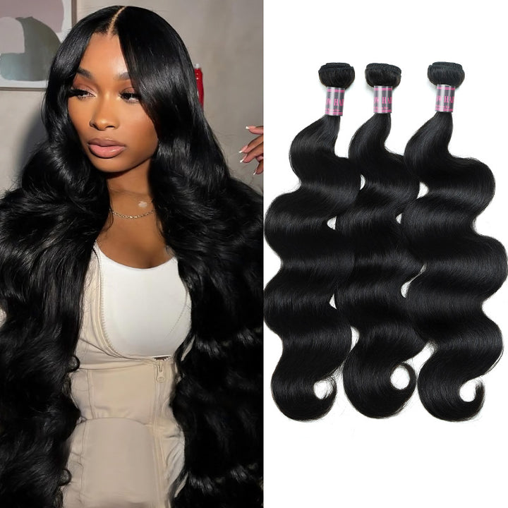 15A Premium Body Wave Perfection! 100% Virgin 1B Hair Bundles - The Ultimate in Raw Hair Luxury

