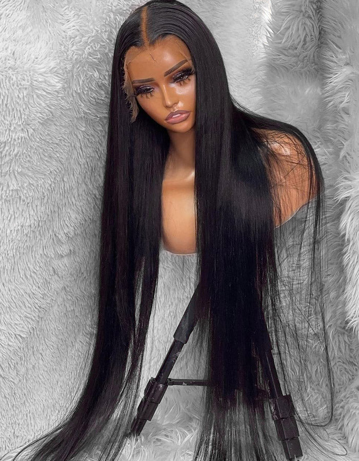 Full Lace Wigs Straight Transparent HD Full Lace Wigs Pre Plucked Human Hair Wigs