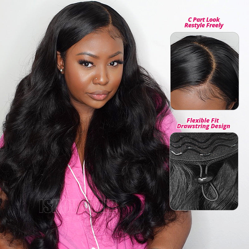 Body Wave Glueless Wig Featured With Flexible Fit Drawstring Design