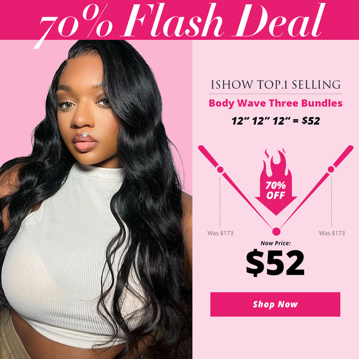 Flash Sale 70% Off Best Selling Body Wave Three Human Hair Bundles