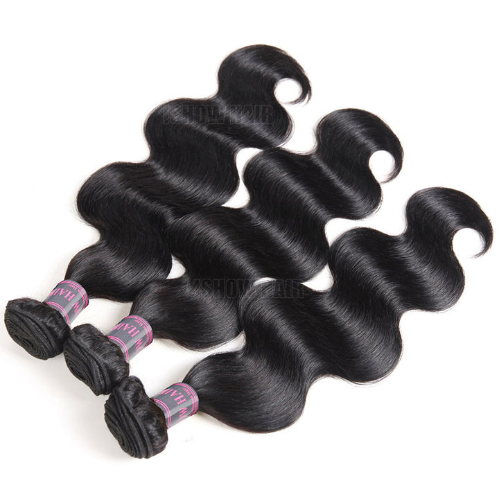 Soft, Wavy Brazilian Body Wave Hair Bundles, Showcasing Texture