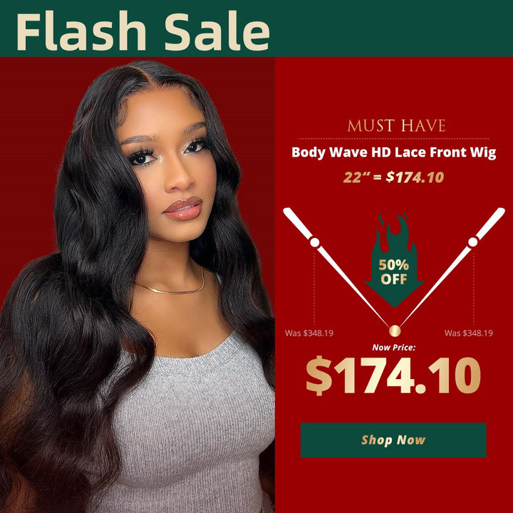 Flash Sale Body Wave Lace Front Wigs 50% Off
