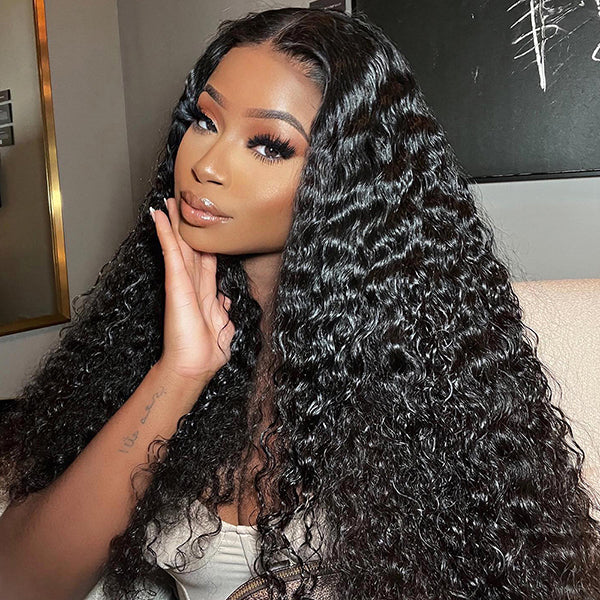 Ishow PPB™ Invisible Knots HD Lace Pre Cut Wigs Deep Wave Glueless Human Hair Wigs With Baby Hair