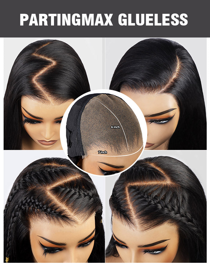 Ishow PPB™ Ready To Wear Kinky Curly C Part Invisible Knots Pre-Cut HD Lace Glueless Wigs Pre Plucked