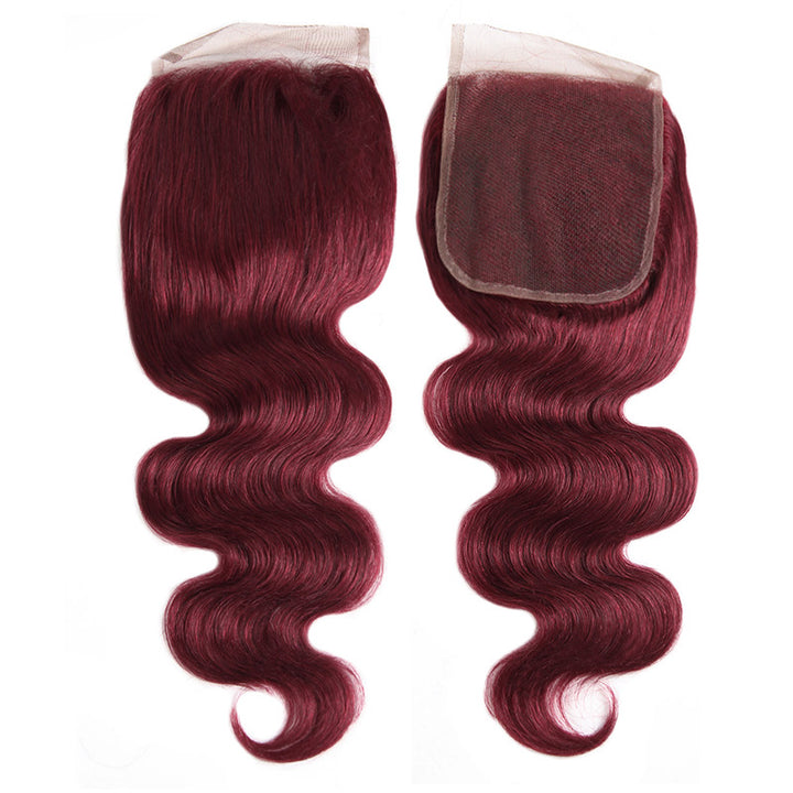 The Complete 99J Burgundy Dream! Get this stunning 3-Bundle set with a 5x5 lace closure for the ultimate, ready-to-install luxurious look.
