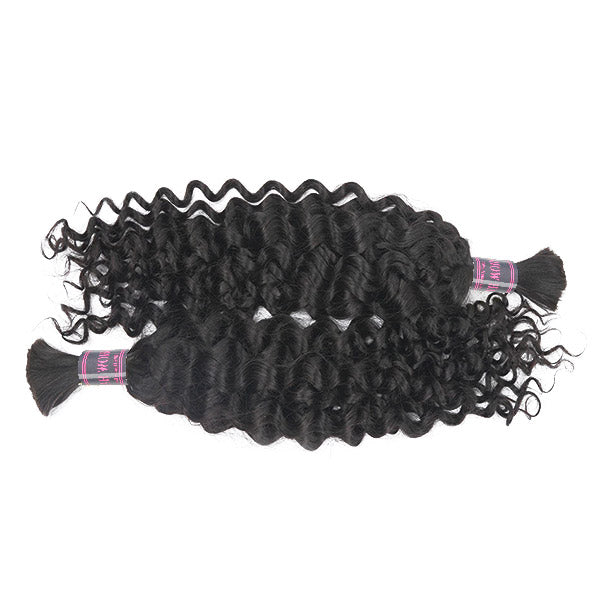 Ishow Hair Water Wave Hair Bundles For Braiding 100g One Bundle Natural Black Human Hair Extensions