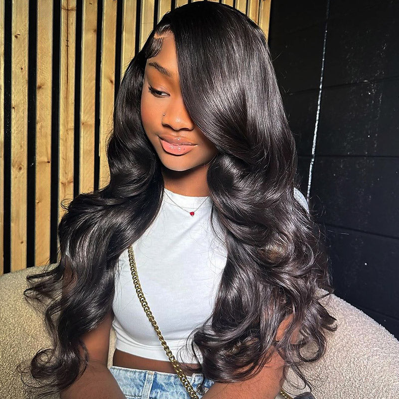 Bundles with Closure Malaysian Body Wave Hair 3 Bundles with 4x4 Lace Closure