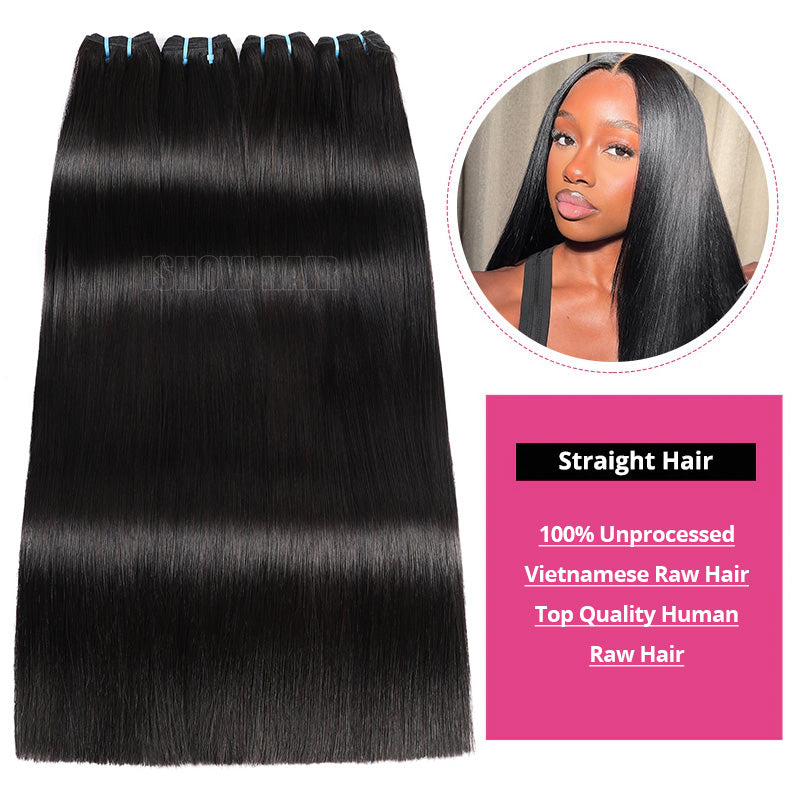 Showing Details Of Raw Vietnamese Human Hair Bundles, 100% Unprocessed Human Hair