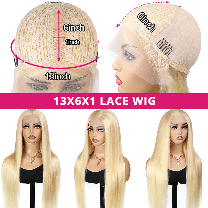 [20"=78]Ishow Flash Sale 613 Blonde Lace Wig Made with 100% human hair, this pre-plucked wig offers a natural, seamless blend. 