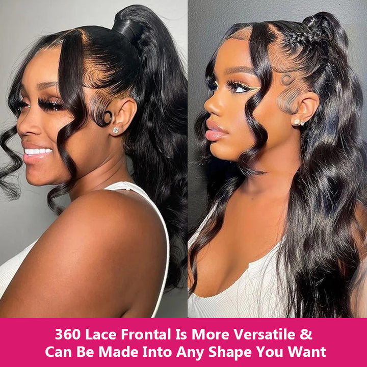 Body Wave Hair 2 Bundles With 360 lace Frontal Ishow Virgin Brazilian Human Hair Extensions