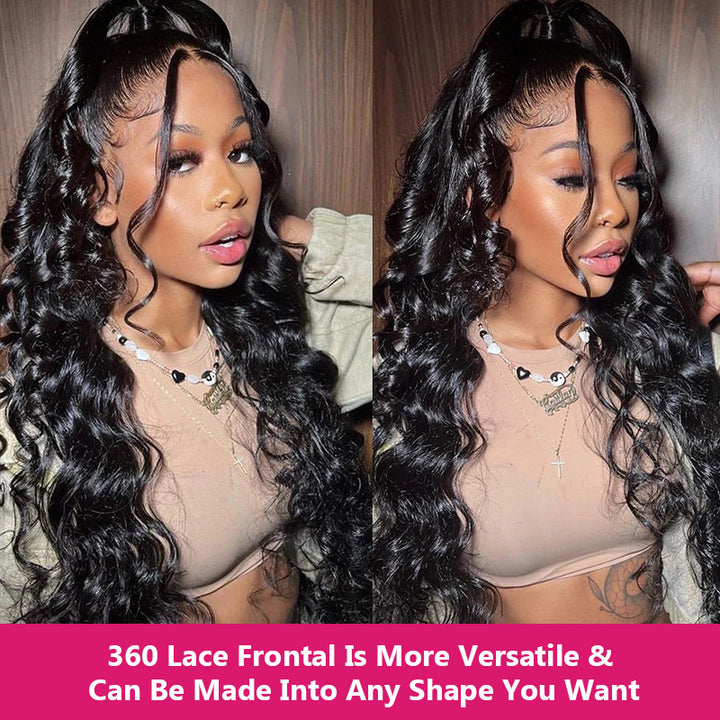 Loose Wave 100% Virgin Remy Human Hair Extensions 2 Bundles With 360 Lace Frontal Ishow Hair Bundles Weave - IshowVirginHair