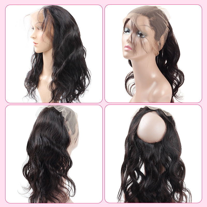 Body Wave Hair 2 Bundles With 360 lace Frontal Ishow Virgin Brazilian Human Hair Extensions