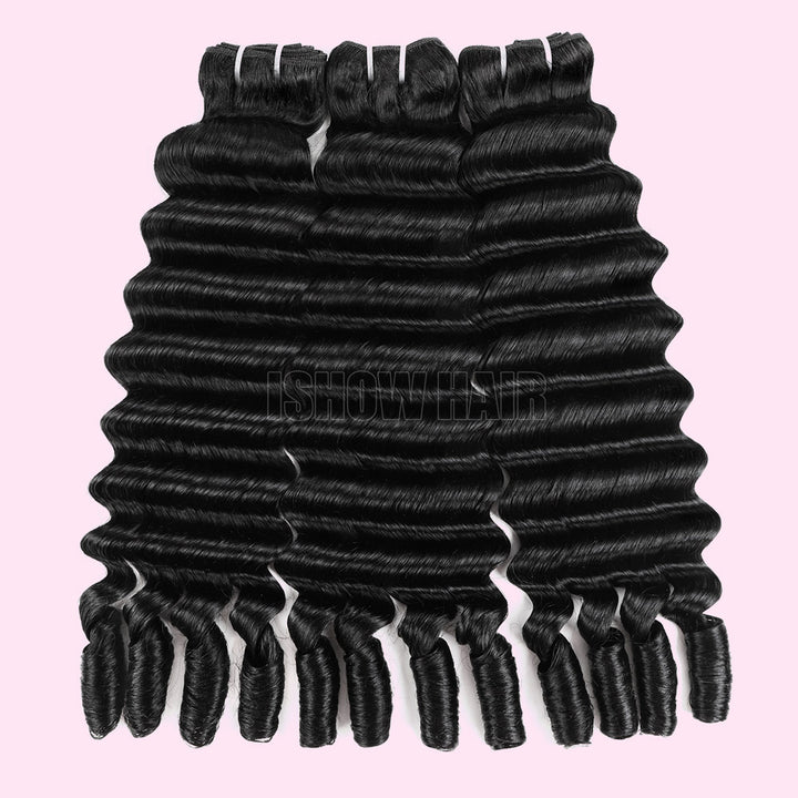 Real Look Of Ishow Hair 12A Grade Burmese Deep Curly Bundles