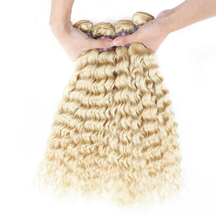 Ishow 613 Blonde Deep Wave Human Hair Bundles Brazilian Hair 3 Bundles