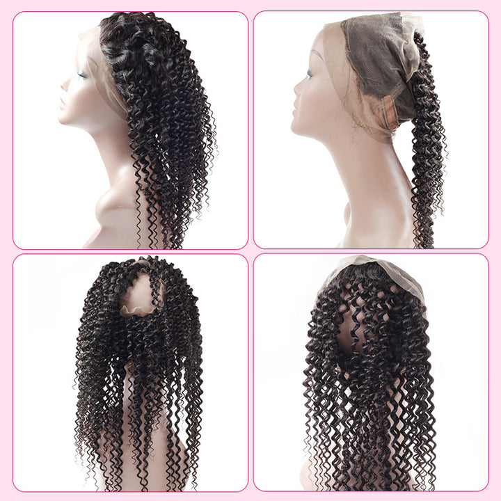 3 Bundles With 360 Lace Frontal Ishow 100% Remy Virgin Human Hair Weave Bundles Brazilian Curly Wave With Baby Hair - IshowVirginHair