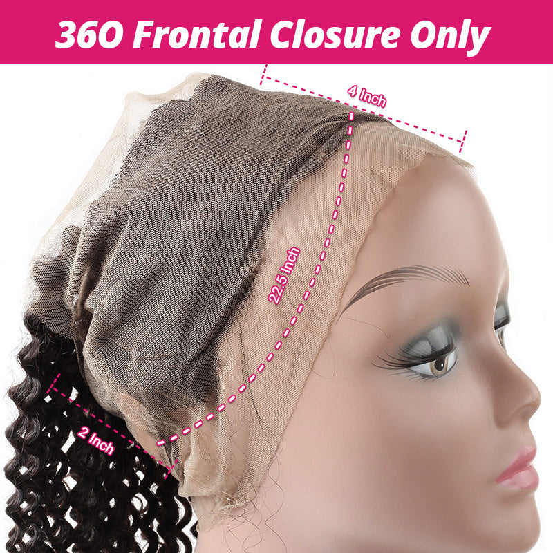 3 Bundles With 360 Lace Frontal Ishow 100% Remy Virgin Human Hair Weave Bundles Brazilian Curly Wave With Baby Hair - IshowVirginHair