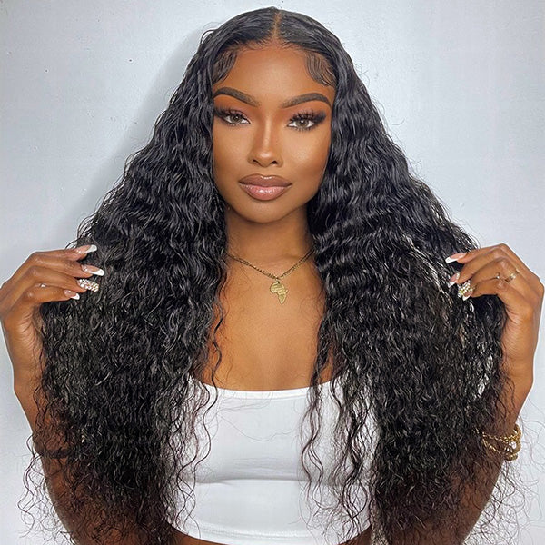 Ishow PPB™ Invisible Knots Wear Go Glueless Wigs Water Wave Wig 13x6 Lace Frontal Wigs Pre Cut Wigs Beginner Friendly