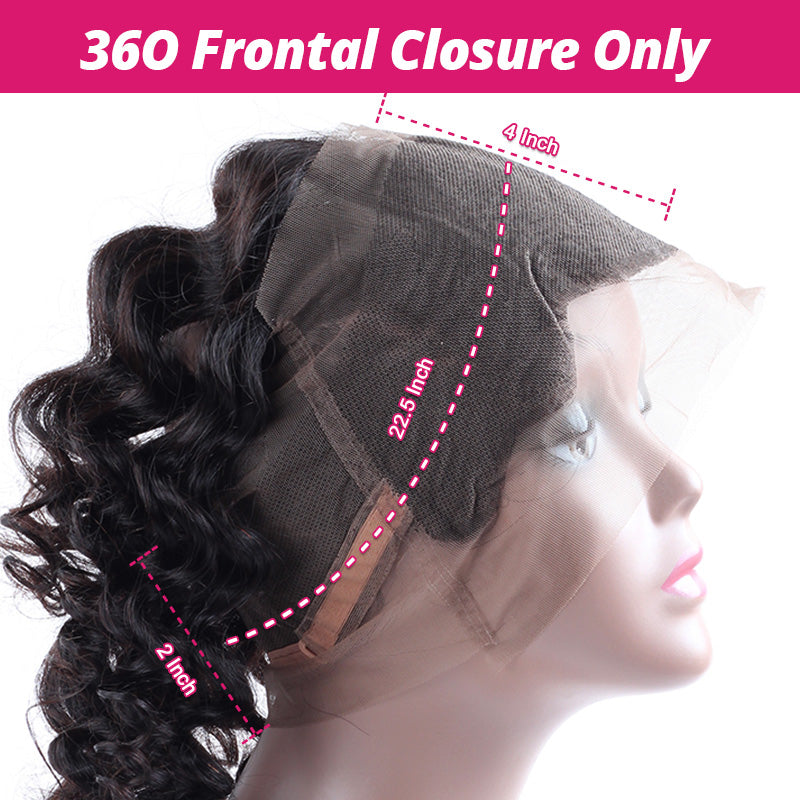Loose Wave 100% Virgin Remy Human Hair Extensions 2 Bundles With 360 Lace Frontal Ishow Hair Bundles Weave - IshowVirginHair