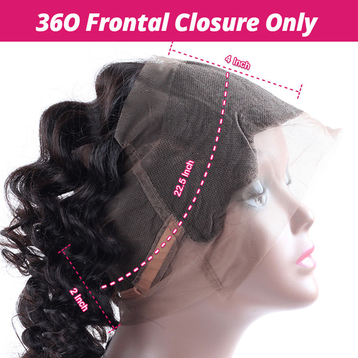 Loose Wave 100% Virgin Remy Human Hair Extensions 2 Bundles With 360 Lace Frontal Ishow Hair Bundles Weave - IshowVirginHair
