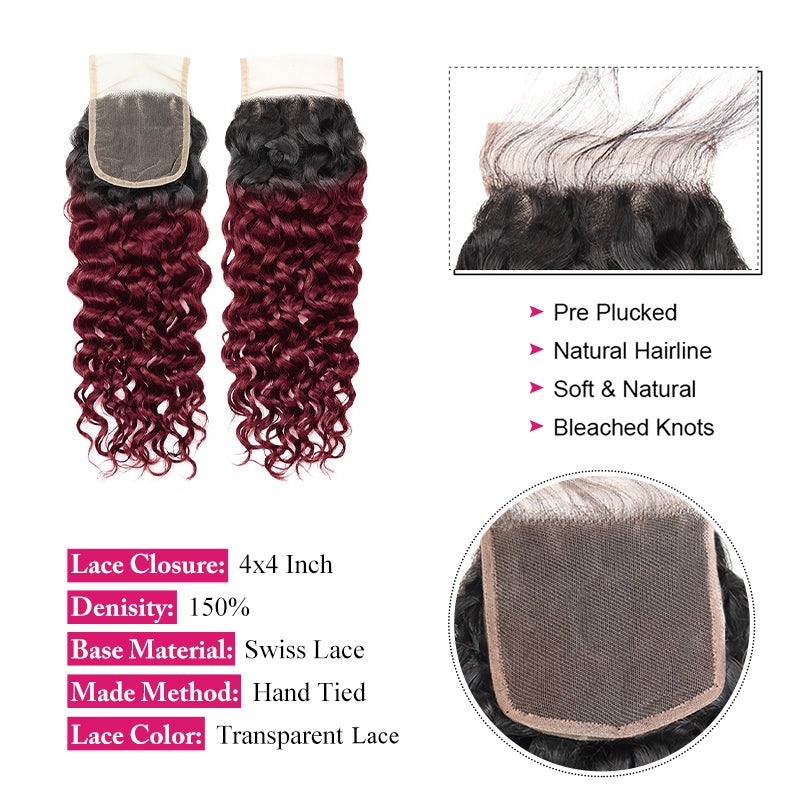 Hand-Tied & Pre-Plucked! The 4x4 Closure Features a Realistic Hairline, Baby Hairs, and Bleached Knots for Undetectable Wear
