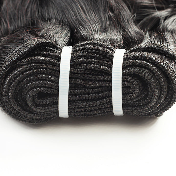 Flawless T1B/99J Water Wave Bundles with 4x4 Lace Closure for a Ready-to-Wear Look
