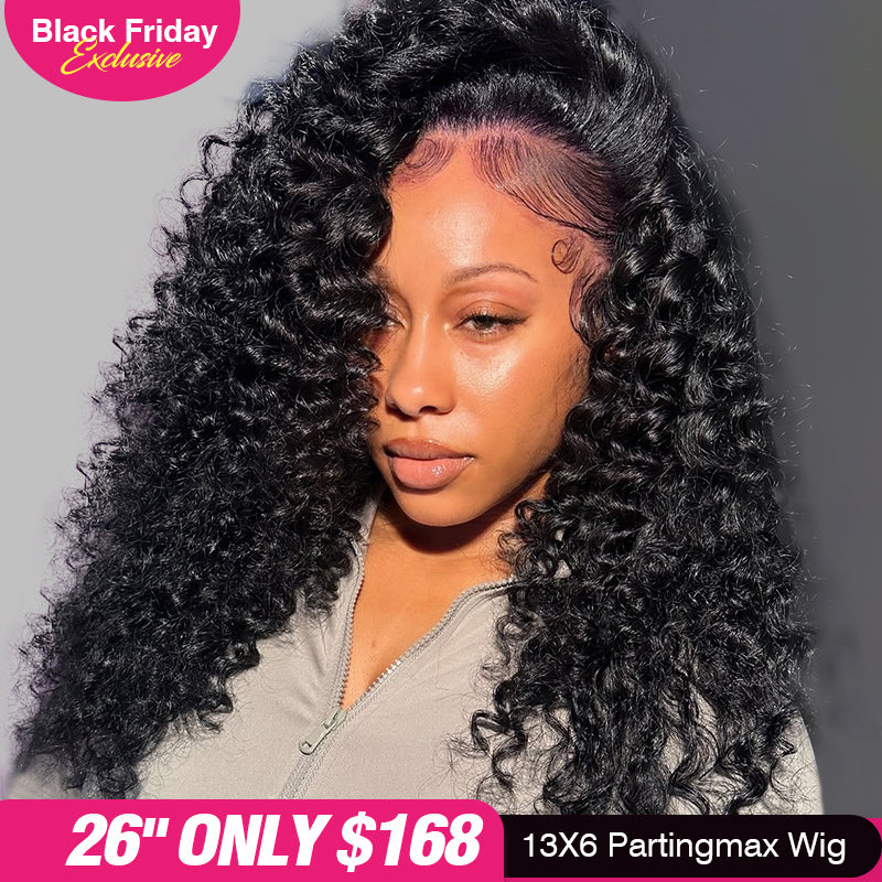 Model Showcasing Burmese Curly 13x6 Lace Frontal Wig With Natural Look