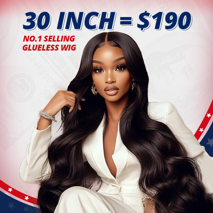 【Flash Sale】30 Inch=$190 Pre-Plucked Bleached Knots Pre-Cut Lace 13x4 Lace Frontal Glueless Wig