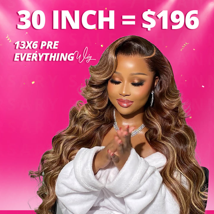 【Flash Sale】30 Inch=$196 P4/27 Highlight 13x6 Lace PartingMax Glueless Wig Pre-Everything 13×4 Lace Front Human Hair Wigs