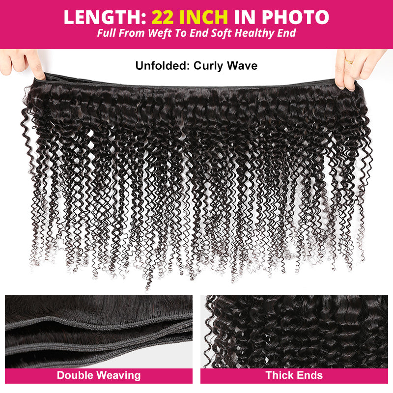 Ishow Hair Virgin Peruvian Curly Hair Weave 3 Bundles Natural Color