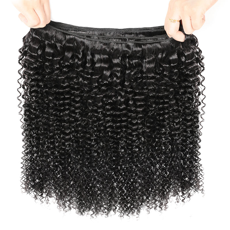 Ishow Virgin Brazilian Curly Hair Weave 3 Bundles with 13x4 Lace Frontal - IshowVirginHair