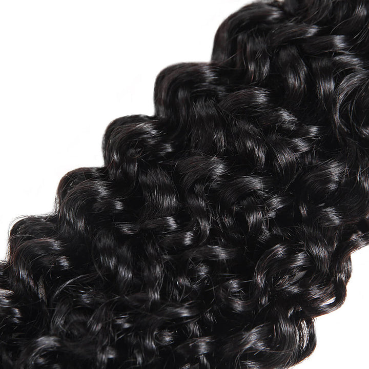 Ishow Brazilian Curly Hair Weave 4 Bundles With 13x4 Lace Frontal Closure