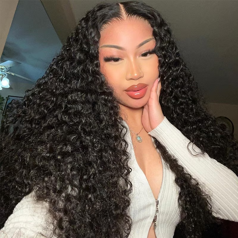 Deep Wave Wig 13x4 Lace Front Wig 200% Density Lace Frontal Wig Pre Plucked Human Hair Wigs