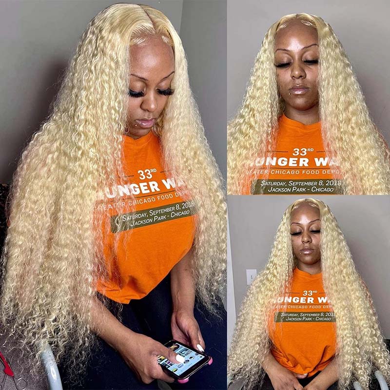 Ishow 613 Blonde Deep Wave Human Hair Bundles Brazilian Hair 3 Bundles