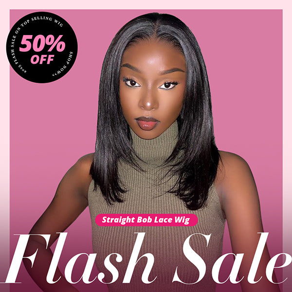 Ishow Flash Sale Straight Bob Lace Wigs 50% Off
