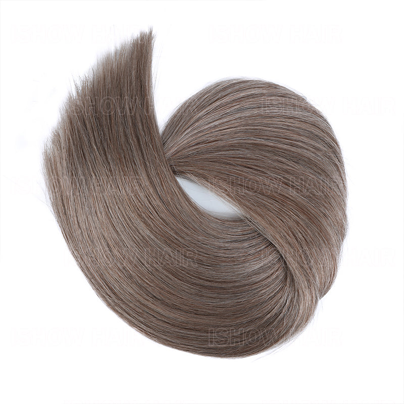 Ishow Straight Human Hair Bulk For Braiding #18 Dark Ash Platinum Premium 100% Unprocessed Raw Hair