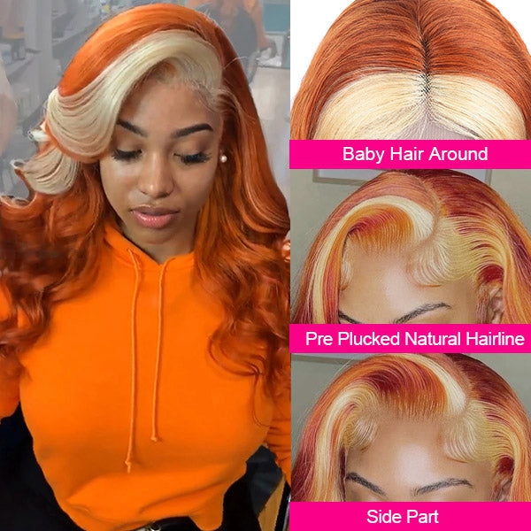 Ishow Black Friday 50% Off Deal Ginger Blonde Body Wave 13x4 Lace Frontal Wig