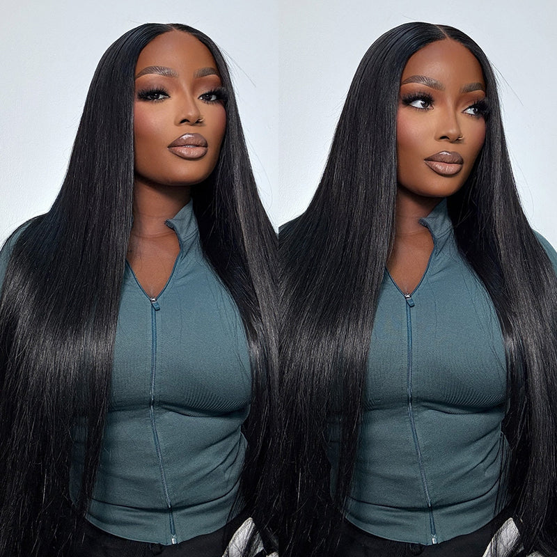 Ishow 3 Bundles With 2x6 Lace Closure Deep Parting Straight Human Hair Bundles With Closure