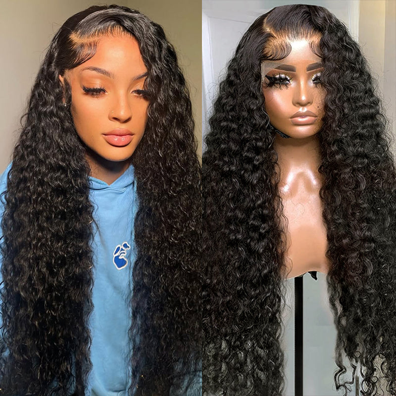 Deep Curly 13x4 Lace Front Wig HD Human Hair Lace Wigs Indian Hair Wigs With Baby Hair