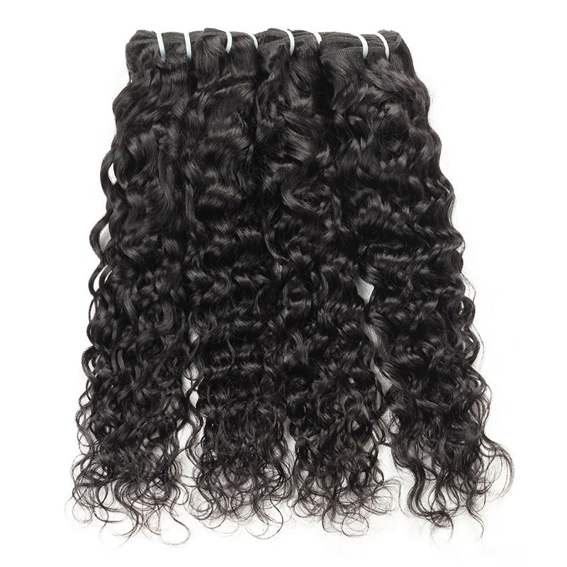 Ishow 4 Bundles With Deep Part 2x6 Lace Closure Water Wave Brazilian Hair Bundles With Closure