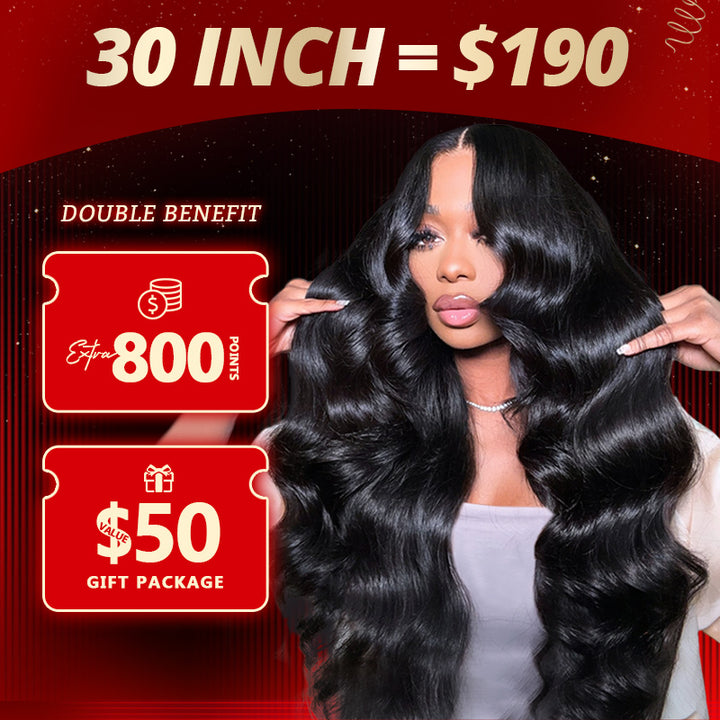 【Flash Sale】30 Inch=$190 Pre-Plucked Bleached Knots Pre-Cut Lace 13x4 Lace Frontal Glueless Wig