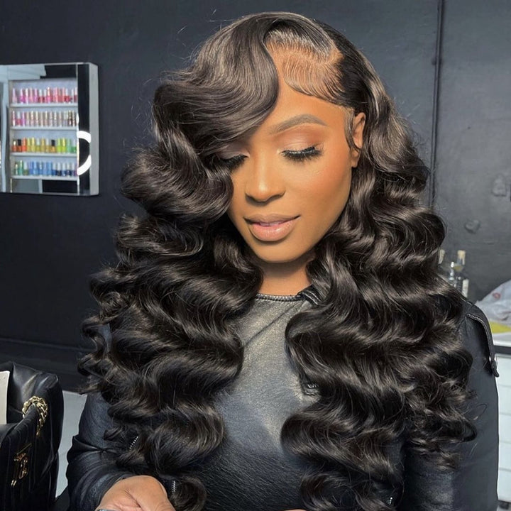 Model With Glamorous Loose Wave Hairstyle Made From Malaysian Virgin Hair