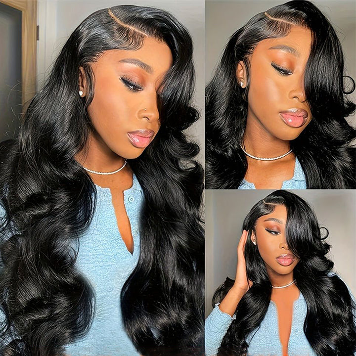 HD Lace Frontal with Bundles Malaysian Body Wave Hair 3 Bundles with 13x4 Lace Frontal