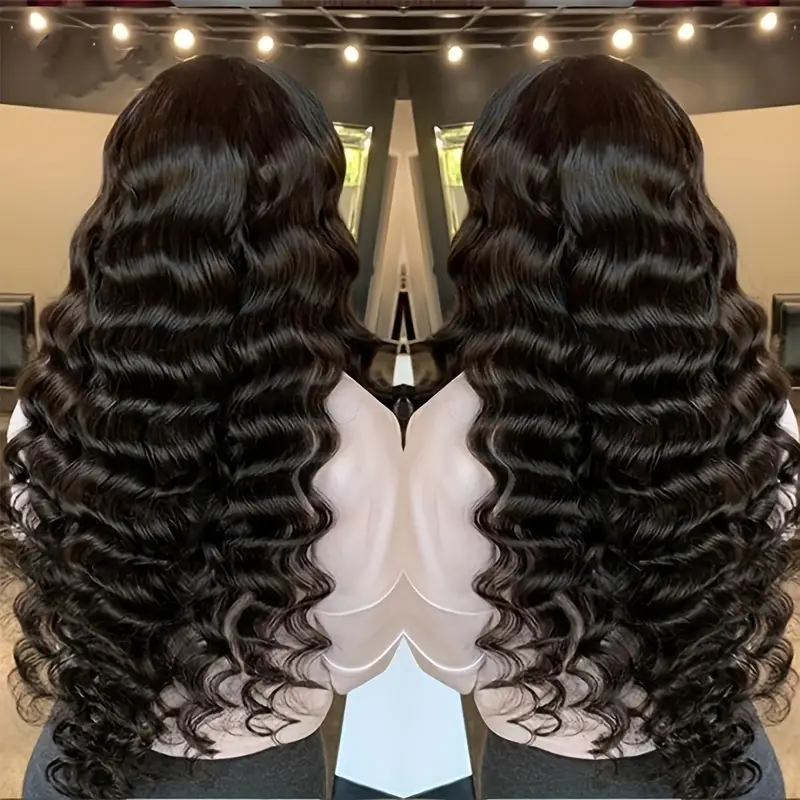 Ishow Loose Deep Wave Lace Front Wig 13x4 Lace Frontal Wig 200% Density HD Transparent Lace Wig Malaysian Remy Human Hair Wigs