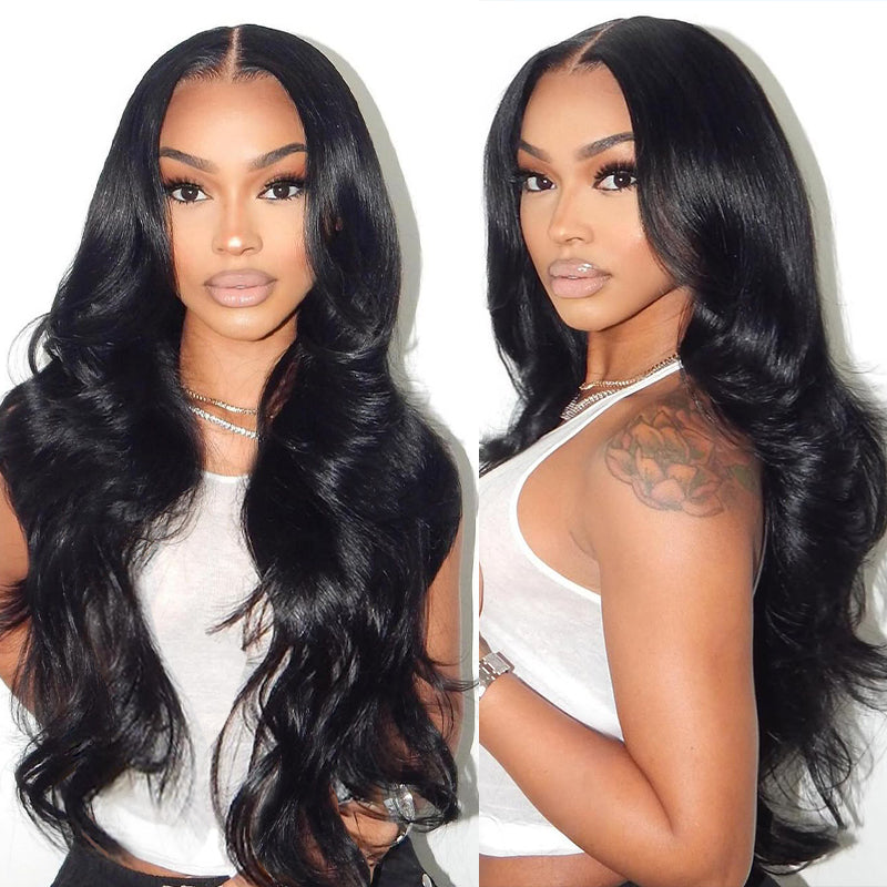 Ishow Hair Malaysian Body Wave 4 Bundles with 13x4 Lace Frontal