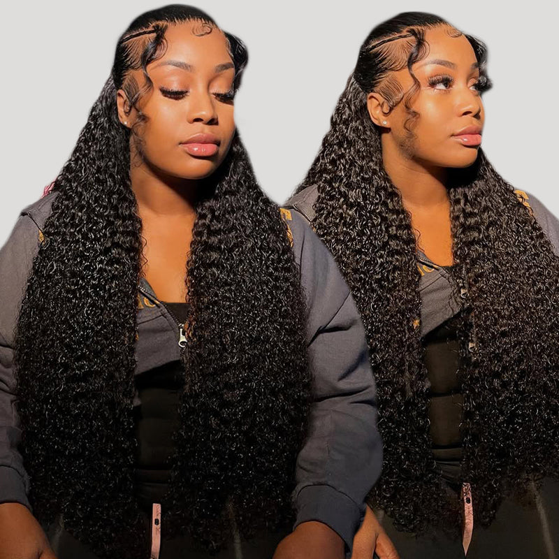 Ishow Virgin Brazilian Curly Hair Weave 3 Bundles with 13x4 Lace Frontal - IshowVirginHair