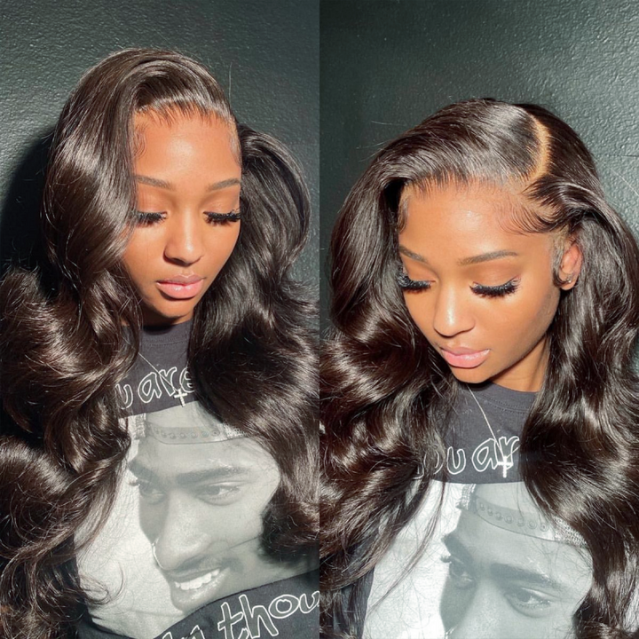 [Ishow Bogo Free] 13x6 HD Lace Frontal Wigs Natural Black Color Body Wave Human Hair Wig With Natural Baby Hair
