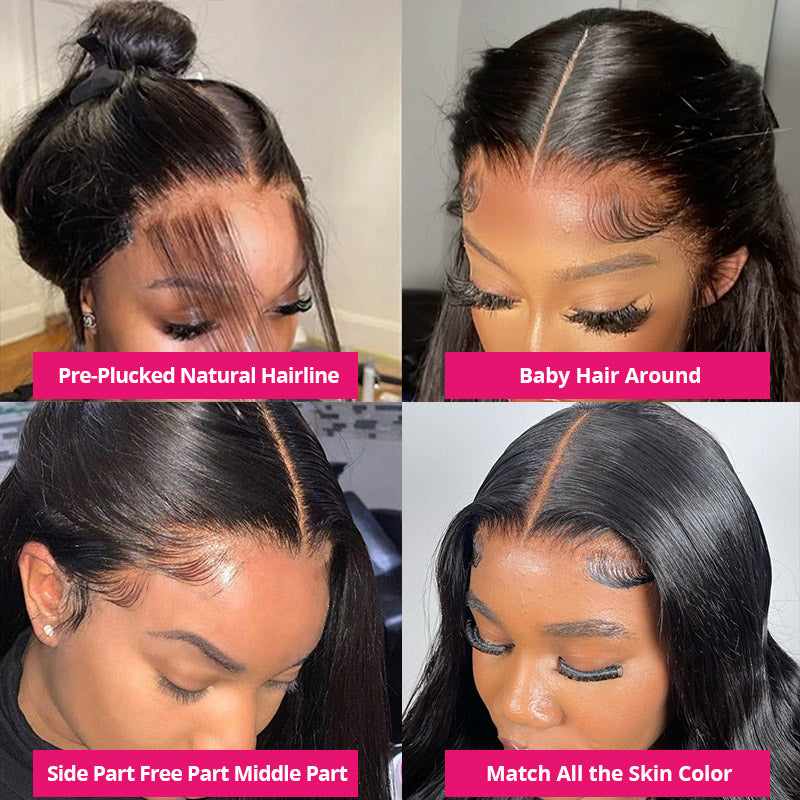 Models Display Glueless Lace Frontal Wigs With Pre-Plucked Hairlines and Styling Options