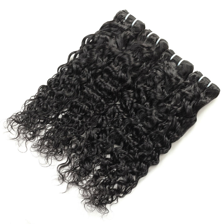 Ishow 4 Bundles With Deep Part 2x6 Lace Closure Water Wave Brazilian Hair Bundles With Closure