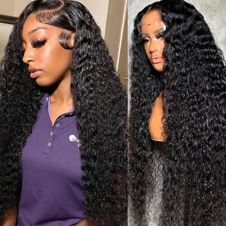 Deep Wave HD Lace Wig Made with 4x4 Lace Closure Human Hair Wig and Malaysian Remy Hair, this wig gives you the style, comfort, and durability you need. 