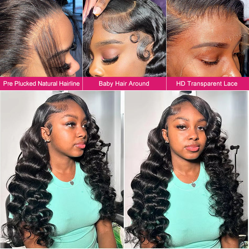 Ishow Hair Loose Deep Wave HD Lace Wig is the most bouncy and beautiful wig style, it is top quality remy hair, very soft and tangle-free.